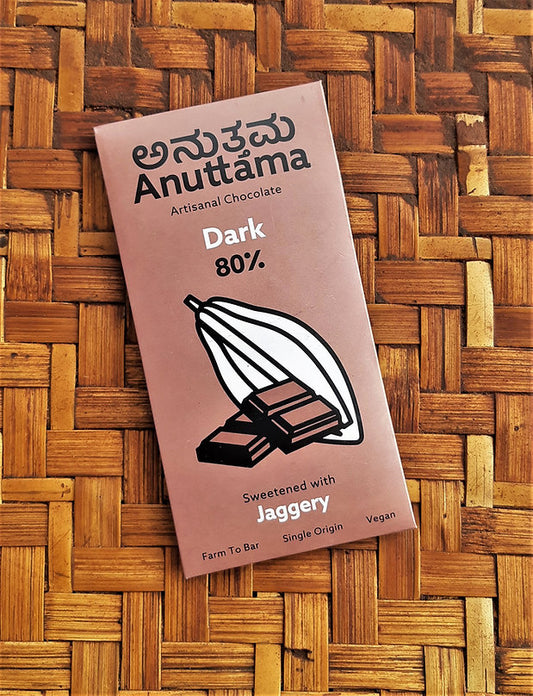 Anuttama 80% Cocoa | Dark | Sweetened with Jaggery