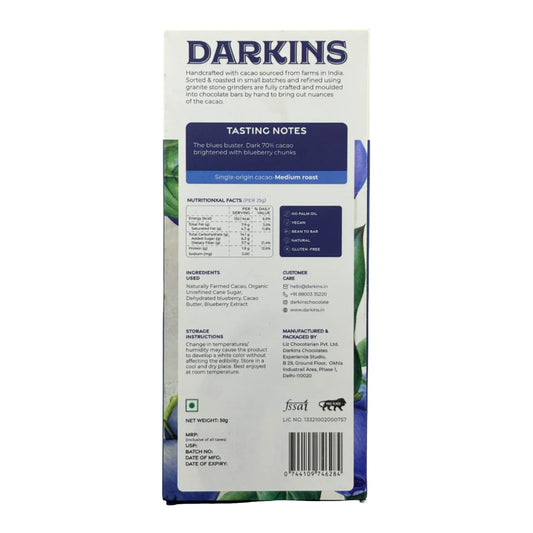 Darkins 70% Dark Chocolate with Blueberries