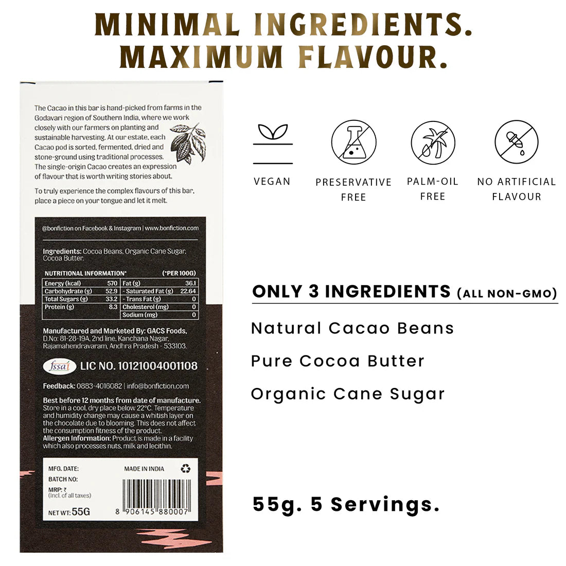 Bon Fiction - Out in the Dark - 73% Dark Chocolate