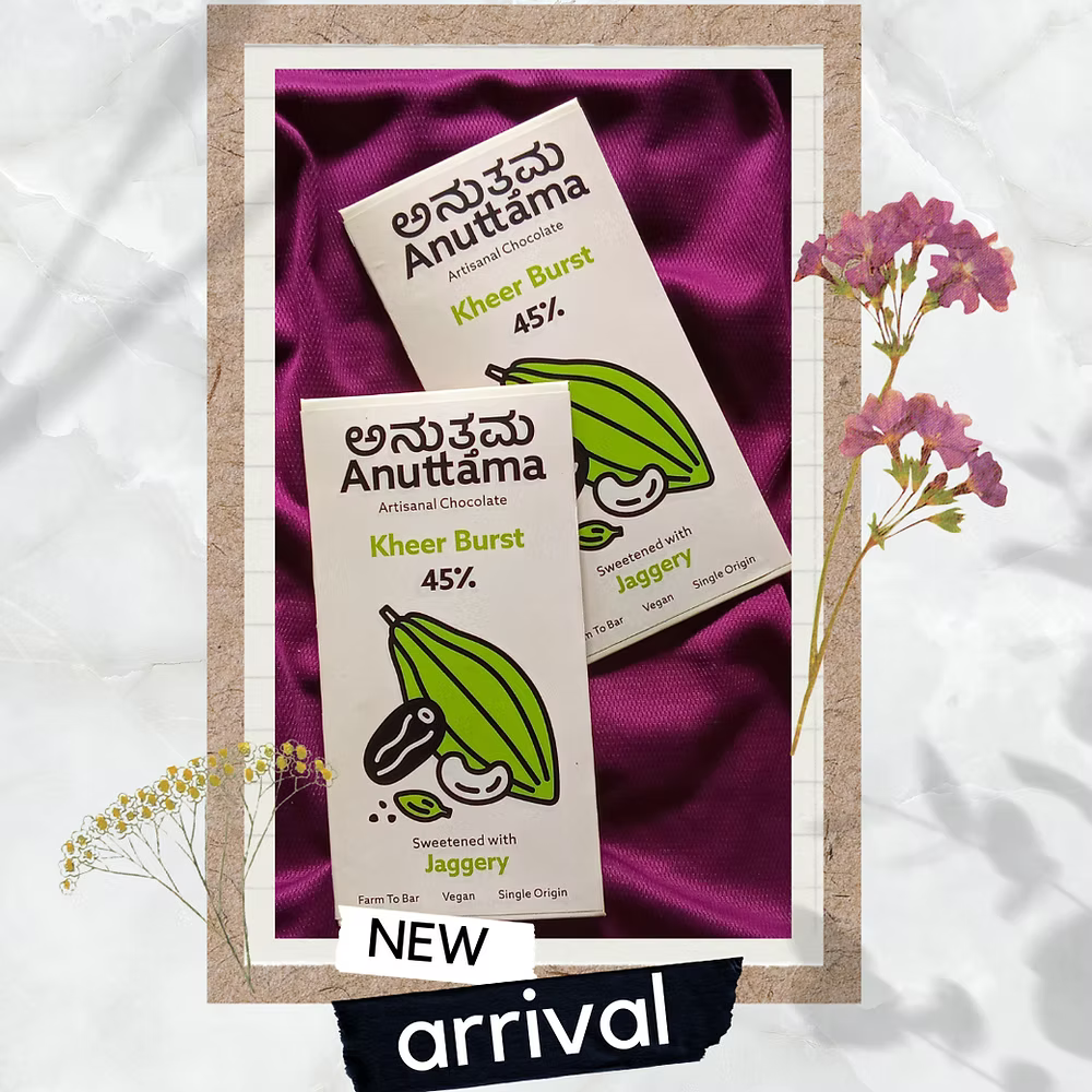 Anuttama Kheer Burst | 45% Cocoa | Sweetened with Jaggery Dates