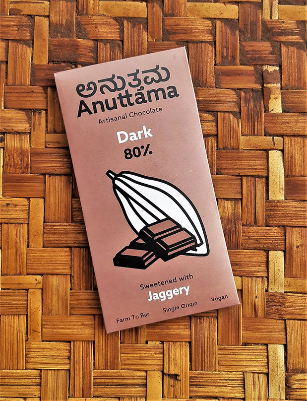 Anuttama 80% Cocoa | Dark | Sweetened with Jaggery