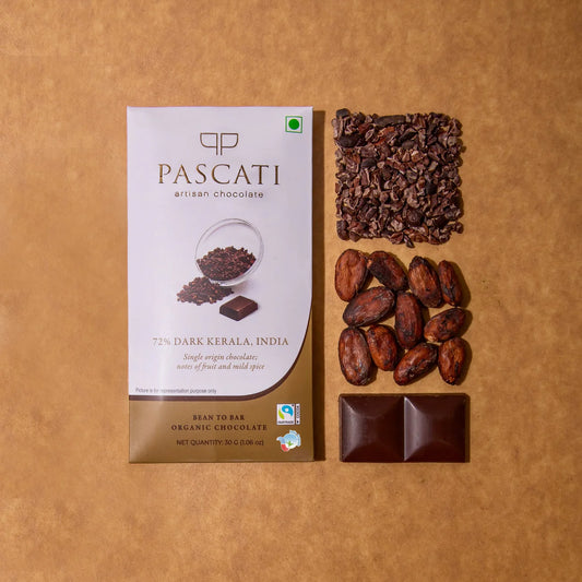 Pascati 72% Kerala Dark Chocolate (mini), 30g