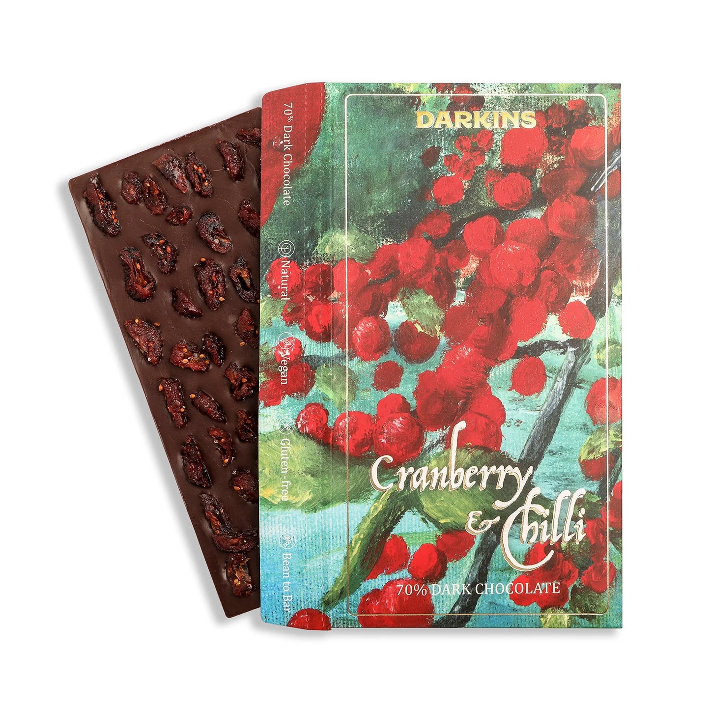 Darkins 70% Dark Chocolate with Cranberry & Chilli