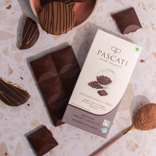 Pascati 81% Kerala Dark Chocolate, 75g