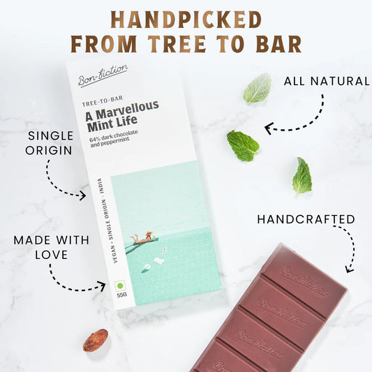 Bon Fiction - A Marvellous Mint Life - 64% Dark Peppermint Chocolate