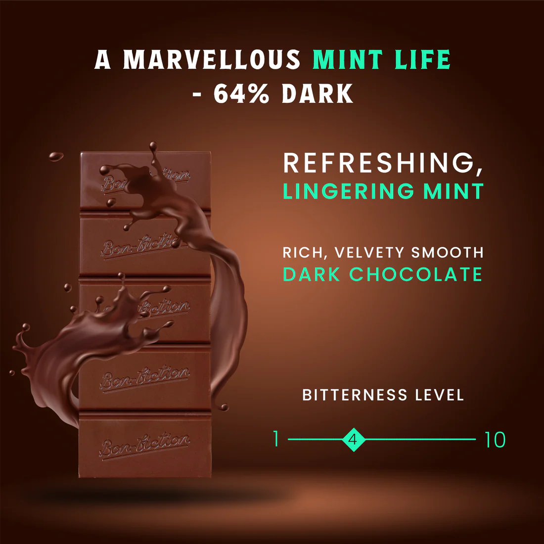 Bon Fiction - A Marvellous Mint Life - 64% Dark Peppermint Chocolate