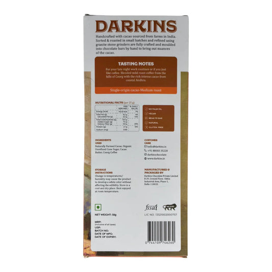 Darkins 65% Dark Chocolate with Coffee