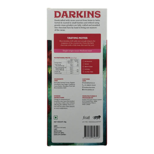 Darkins 70% Dark Chocolate with Cranberry & Chilli