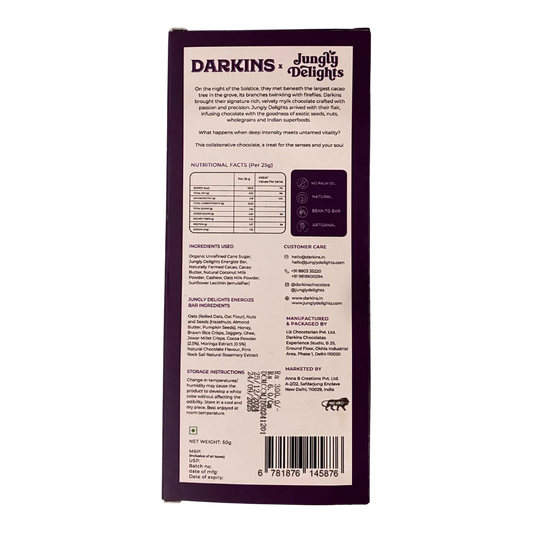 Darkins Mylk Chocolate with Moringa Superfood Bar (Energize Bar)