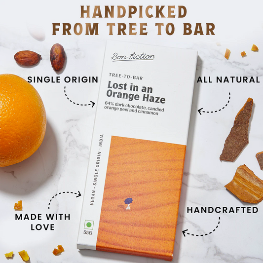 Bon Fiction - Lost In An Orange Haze - 64% Dark Orange Cinnamon Chocolate