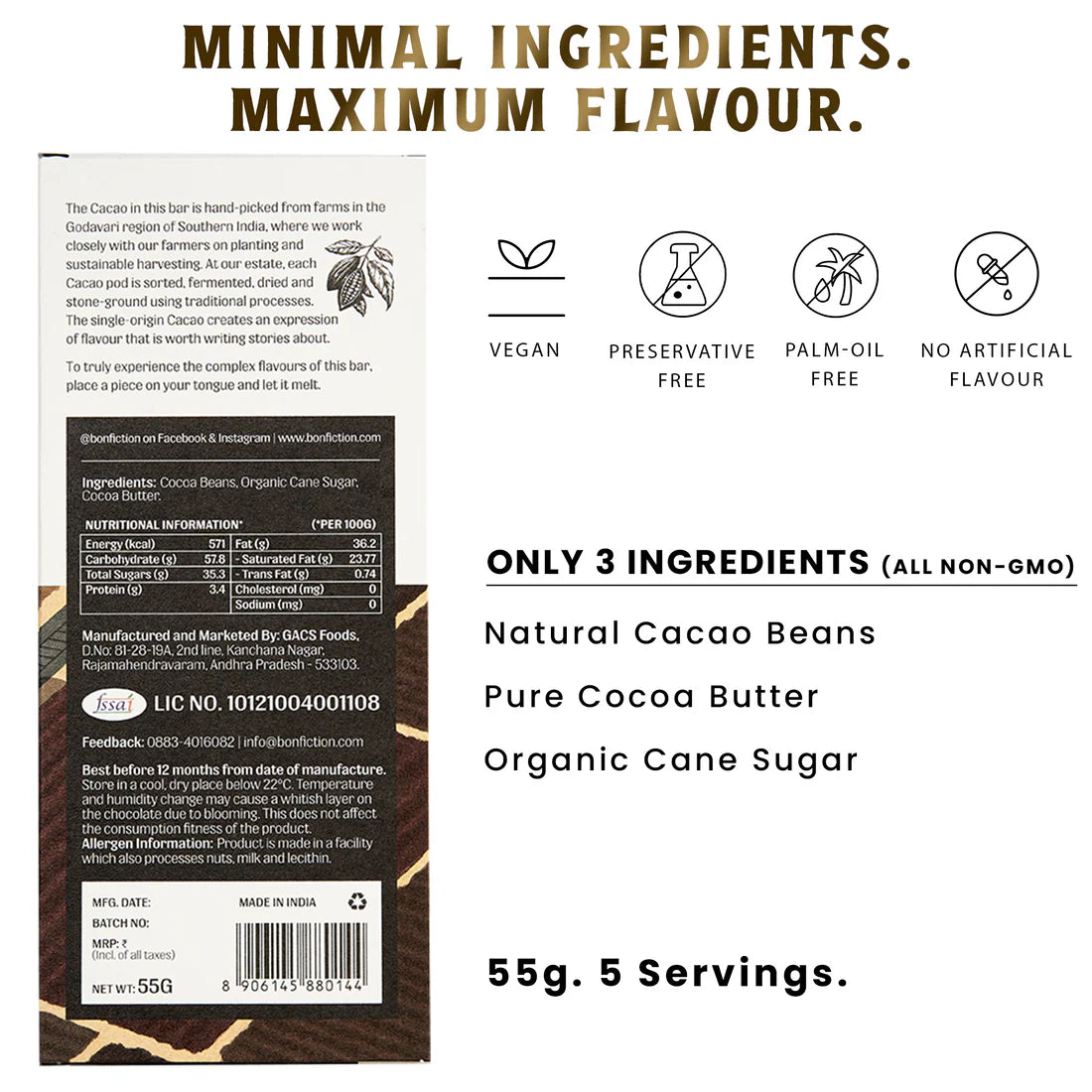 Bon Fiction - Memories Of A Brown Harvest - 64% Dark Chocolate