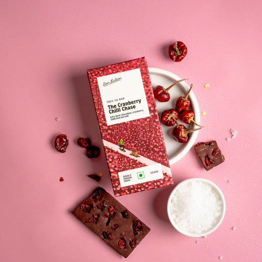 Bon Fiction - The Cranberry Chilli Chase - 64% Dark Cranberry Chilli Chocolate (Mini)