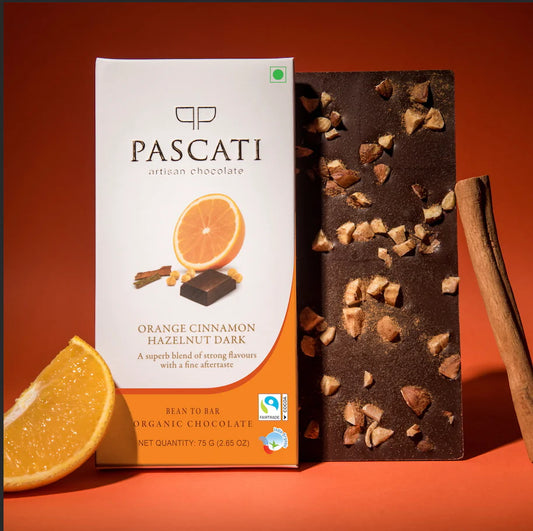 Pascati Orange Cinnamon Hazelnut Chocolate, 75g