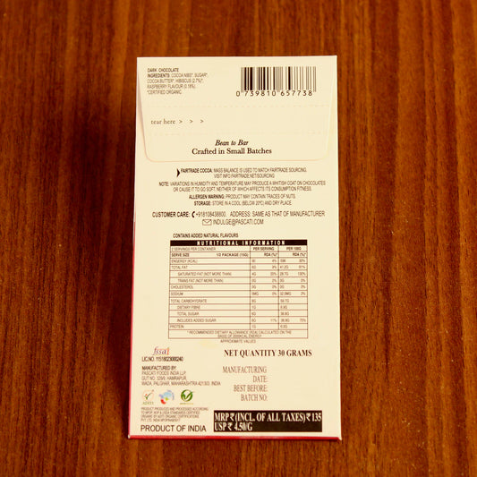 Pascati Raspberry Hibiscus Chocolate (mini), 30g