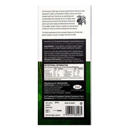 Bon Fiction - The Coconut Covenant- 55% Coconut Mylk and Coconut Sugar