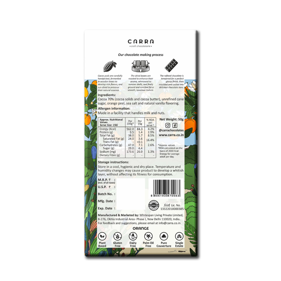 Carra Orange - 70% DARK - 50G