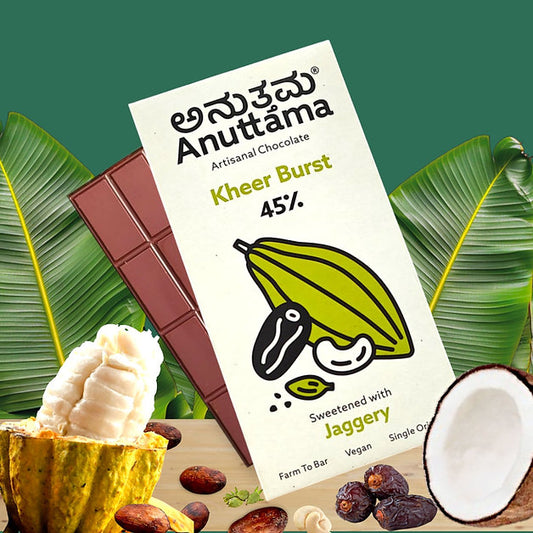 Anuttama Kheer Burst | 45% Cocoa | Sweetened with Jaggery Dates
