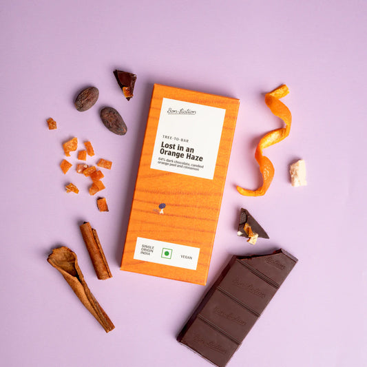 Bon Fiction - Lost In An Orange Haze - 64% Dark Orange Cinnamon Chocolate (Mini)
