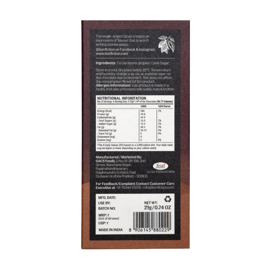 Bon Fiction - A Song of Bitter and Sweet - 82% Dark Chocolate (Mini)