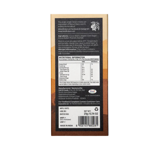 Bon Fiction - Of Open Roads and Peanut Hills - 64% Peanut Dark Chocolate (Mini)