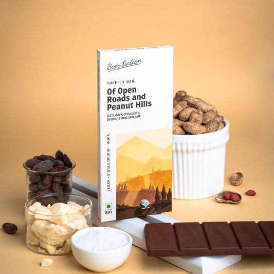 Bon Fiction - Of Open Roads and Peanut Hills - 64% Peanut Dark Chocolate